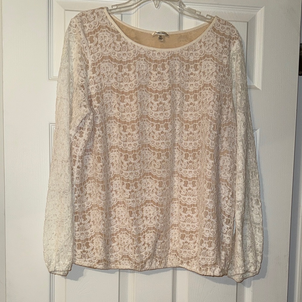 Sophie Max Cream Lace Blouse